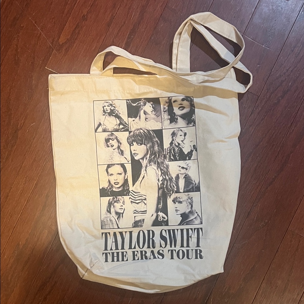 Taylor Swift The Eras Tour Beige Tote Bag